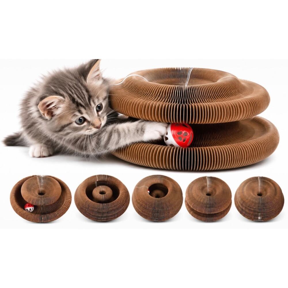 A Message from your Cat: I NEED This Accordion Scratcher Toy with Ball - Picture 6 of 7